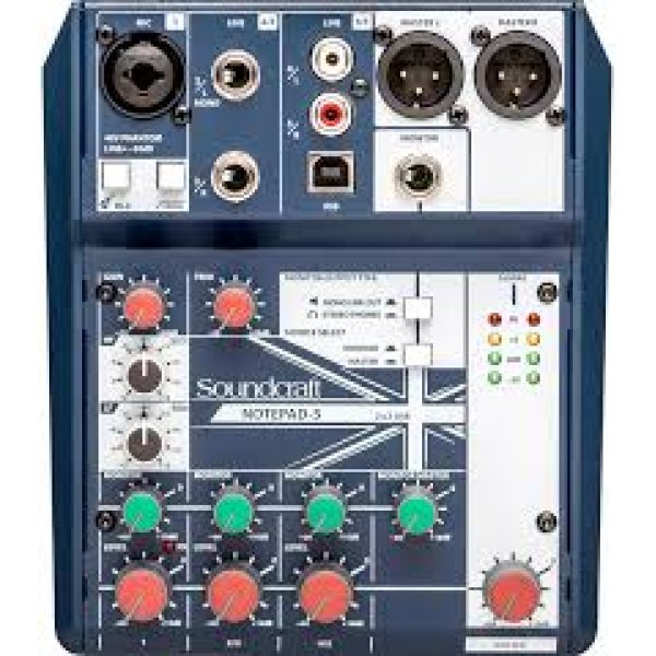 Soundcraft notepad-5 small-format 5-input mixer